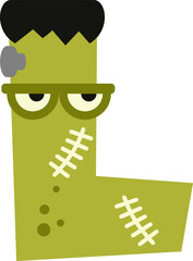 Frankenstein Letter Vector Element Alphabet L