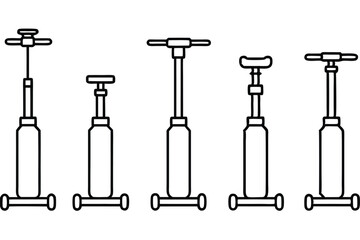 bike pump line art detailed sketch of a pump