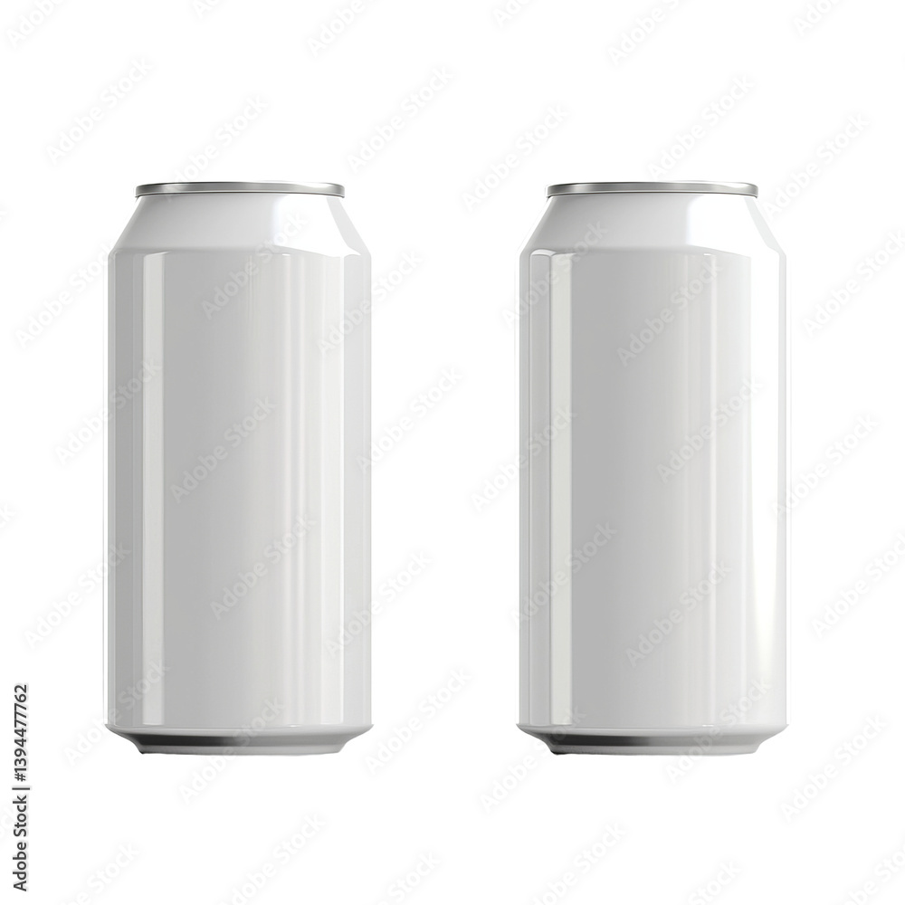 Poster minimalist mockups featuring two isolated aluminum cans suitable for various design applications