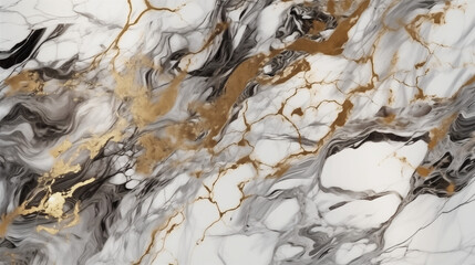 Fondo de mármol blanco con betas doradas y negras