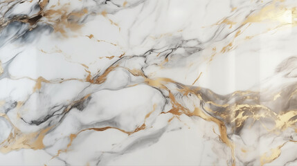 Fondo de mármol blanco con betas doradas