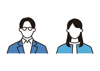 オフィスカジュアルな服装のビジネスパーソン