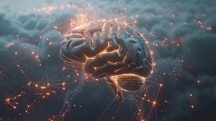 Neural Network Brain Digital Art of excellence in splendor beyond compare with grace in style