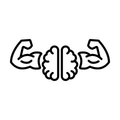 Willpower Line Icon Vector Illustration.
