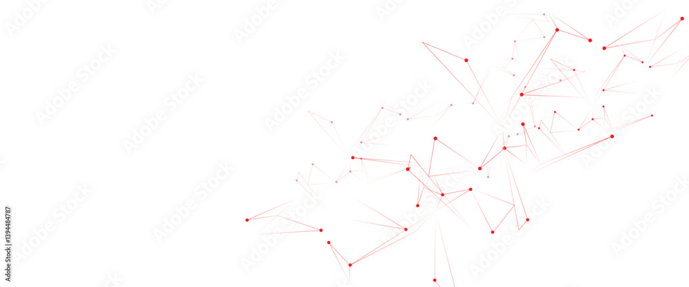 Aufkleber Vector digital technology futuristic internet network speed connection red background.