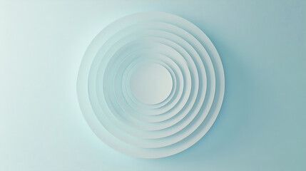 Obraz premium Soft radial gradients on a pale blue background, Smooth color transitions creating a serene atmosphere, Abstract minimalist style