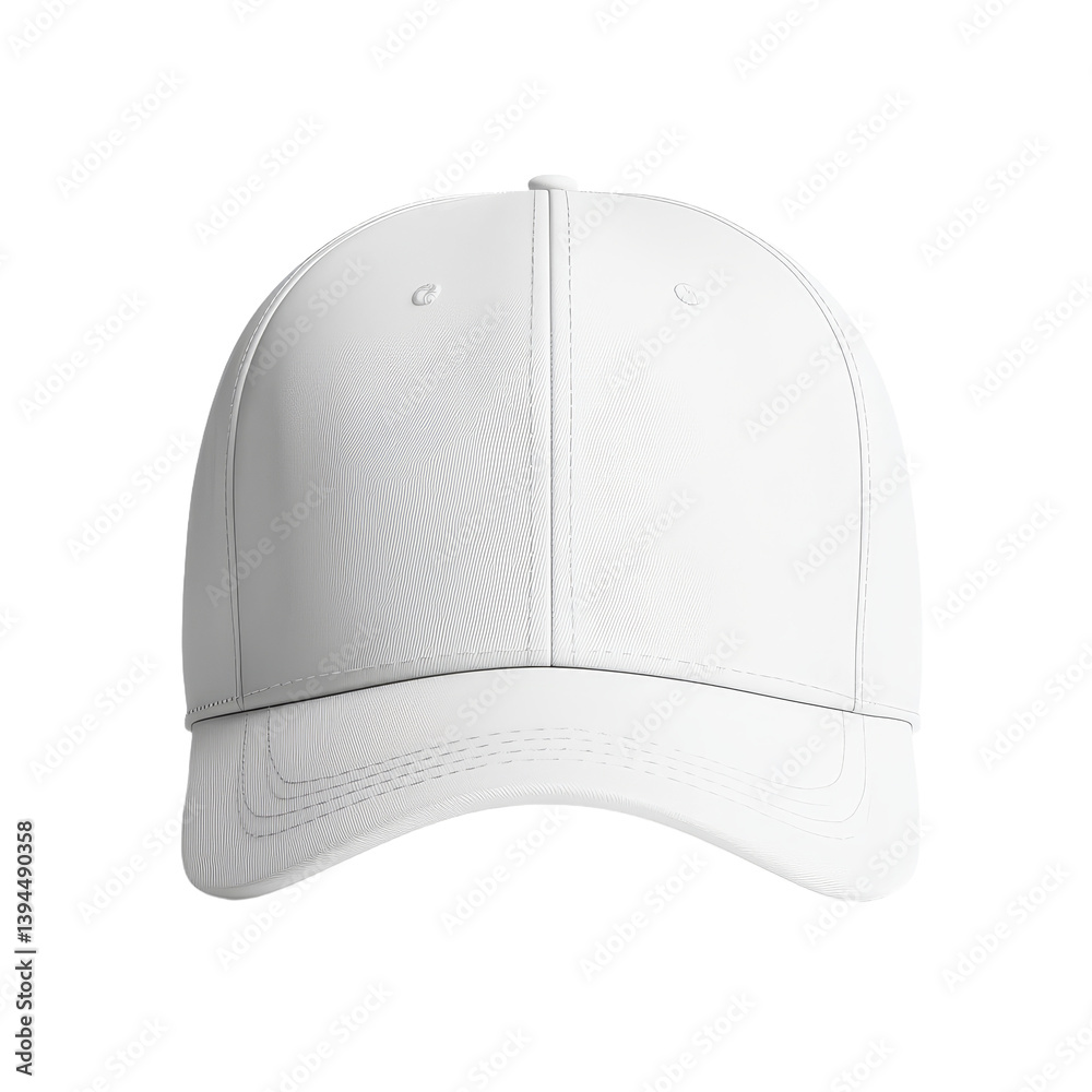 Leinwandbilder minimalist mockup of a blank white cap on a clean background for customizable design projects
