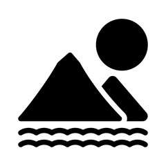 mountain glyph icon