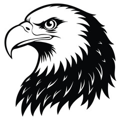 Obraz premium Eagle bald vector shilhouette single collection