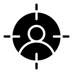 target audience glyph icon