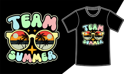 Summer groovy t-shirt design