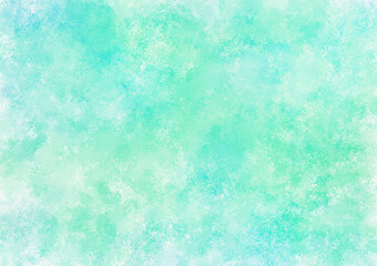Light Green Watercolor Background with Soft Bleeding Texture（もやもやしたにじみのある明るい緑色の水彩背景）