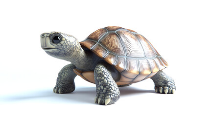 Naklejka premium turtle on white background