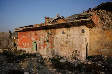 Damaged building in Antakya, Hatay after 6 February 2023 Earthquakes