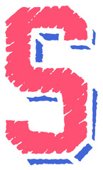 Chalk Letter Vector Element Alphabet S