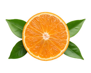 Fresh Orange Citrus Fruit, Juicy Summer Snack, Healthy Vitamin C, Vibrant Fruit with Leaves