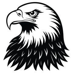 Fototapeta premium Eagle bald vector shilhouette single collection