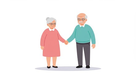 Fototapeta premium Aged couple bonding and smiling outdoors