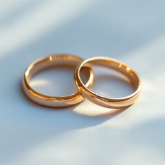 Two gold wedding rings