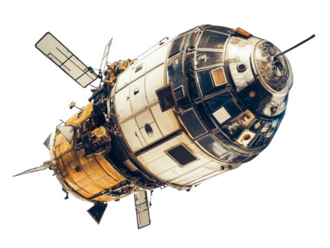 space satellite  isolated on white
