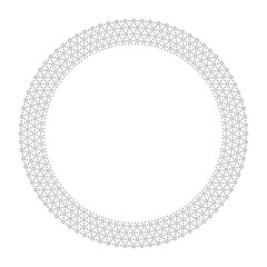 Abstract Radial Circle Stars Pattern for Decorative Round Frame.