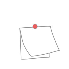 note paper with push pin