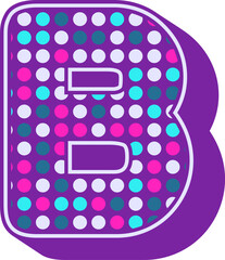 Disco Lamp Letter Vector Element Alphabet B