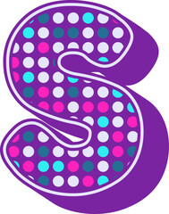 Disco Lamp Letter Vector Element Alphabet S