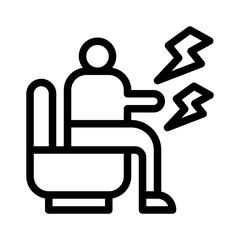 diarrhea line icon