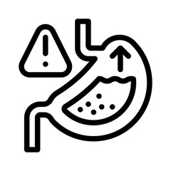 stomach acid line icon