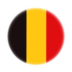 Glowing Round Belgium Flag