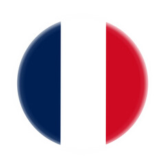 Glowing Round France Flag