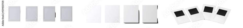 Aufkleber isolated minimalist mockups featuring various blank designs for modern presentations and creative pr