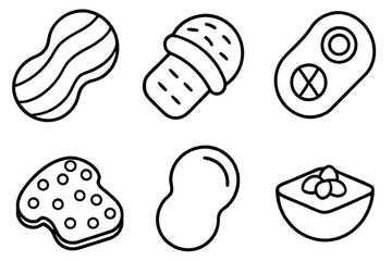 Peanut Butter Line Art Abstract Sketch of Peanut Butter Spread