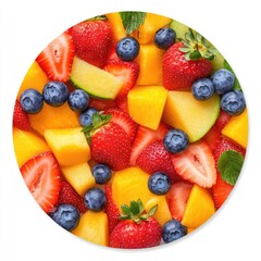 Obraz premium Fresh fruit medley kitchen photography vibrant colors close-up healthy eating inspiration