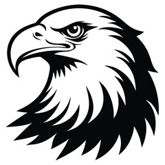 Obraz premium Eagle bald vector shilhouette single collection