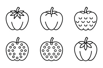Sugar apple line art creative fruit drawing in minimalist form