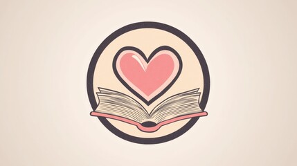 A symbolic stock image featuring an open book with a heart hovering above it. The image conveys a sense of love for reading, knowledge, and the power of stories.