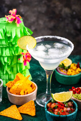 Cinco de Mayo concept with traditional Mexican food