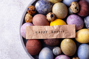 Easter eggs paint with natural dye