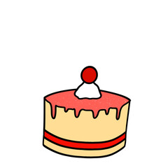 birthday cake isolated on white