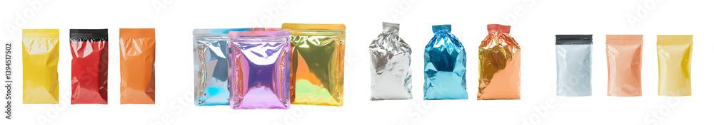 Aufkleber colorful minimalist packages in an isolated setting showcasing modern design elements and various ma