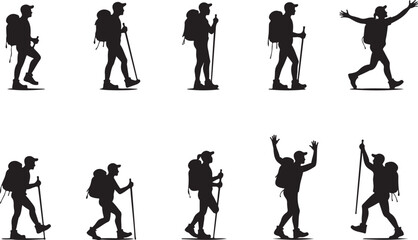 Fototapeta premium Hiker's Journey Through the Pines