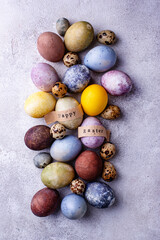 Easter eggs paint with natural dye
