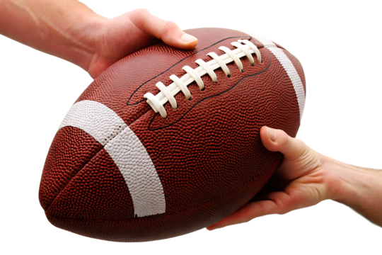 american football ball rugby ball isolated on white background PNG. GENERATIVE AI