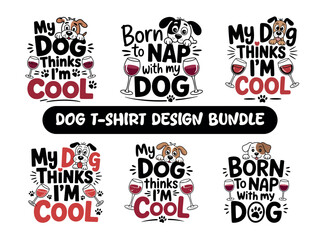 Fototapeta premium sale discount sale, dog t-shirt design bundle,sale discount sale,my dog thinks i'm cool & born to nap