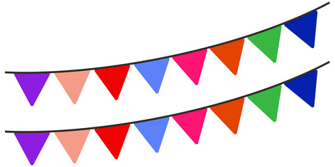 Obraz premium collection of colorful carnival party flags for decoration 