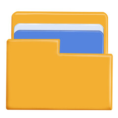 Open folder and close folder with documents. Folders icon isolated,Suitable for document management application design elements, computer file directories, File folders