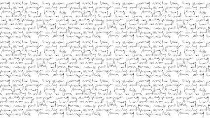 Letter text write background for vintage paper texture. Sketch hand calligraphy with cursive note paragraph. Old journal filled with unreadable ink words. Poetry manuscript in retro script style