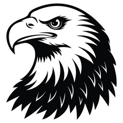 Obraz premium Eagle bald vector shilhouette single collection